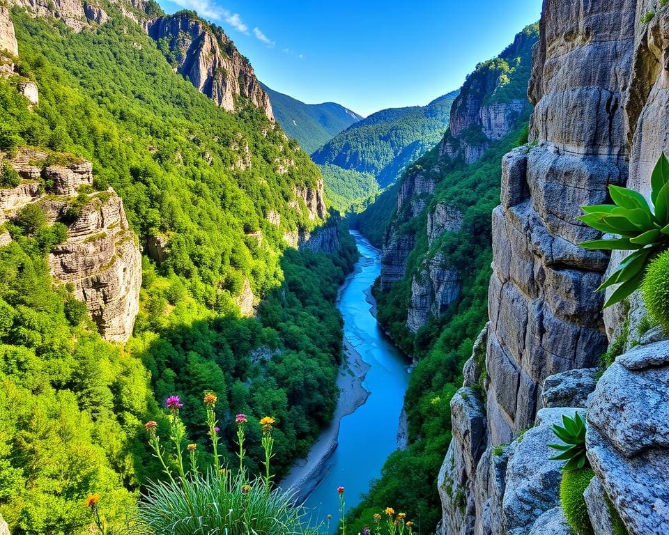 Rheinschlucht natürliche Schönheit