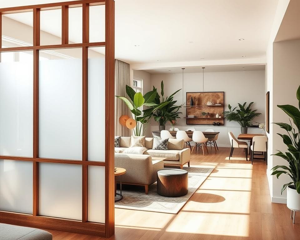 Womit trennt man offene Wohnbereiche sinnvoll?